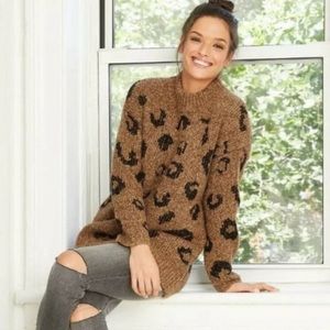 Universal Thread - Leopard Print Chunky Sweater